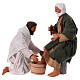 Washing of the Feet 2 pcs terracotta Neapolitan Easter nativity scene 13 cm s1