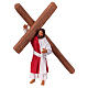 Jesús llevando la cruz Cirineo 2 piezas belén Nápoles terracota 13 cm s2
