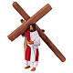 Jesús llevando la cruz Cirineo 2 piezas belén Nápoles terracota 13 cm s3