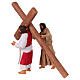 Jesús llevando la cruz Cirineo 2 piezas belén Nápoles terracota 13 cm s4