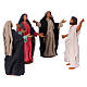 Risen Jesus with the three myrrhbearing women for 13 cm Neapolitan Easter Creche, set of 4 terracotta figurines s1