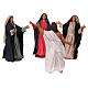 Risen Jesus with the three myrrhbearing women for 13 cm Neapolitan Easter Creche, set of 4 terracotta figurines s4