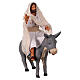 Scene for 13 cm Neapolitan Easter Creche, Jesus on a donkey, terracotta figurines s3