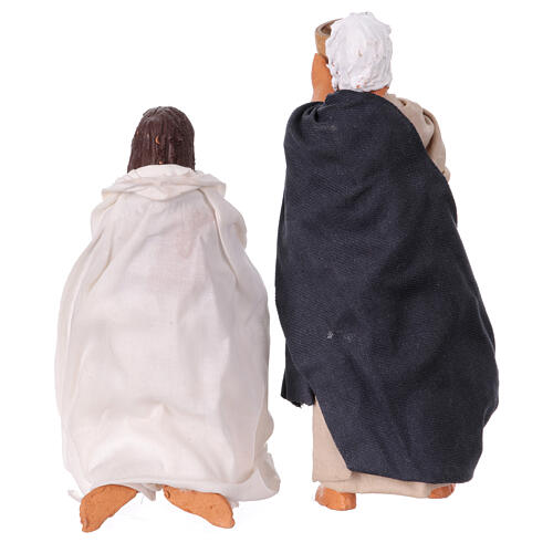 Baptême de Jésus set 2 pcs terre cuite crèche napolitaine de Pâques 13 cm 5