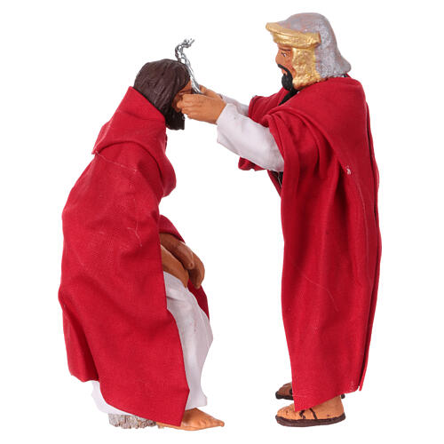 Conjunto presépio napolitano de Páscoa soldado Jesus coroa 13 cm 3