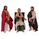 Pontius Pilate with Jesus and the robber, set of 3 terracotta figurines of 13 cm for Neapolitan Easter Creche s1