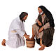 Set statuettes lavement des pieds crèche napolitaine de Pâques 30 cm s1