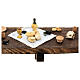 Table Cène crèche napolitaine de Pâques 30 cm bois 10x85x15 cm s2
