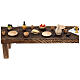 Stół z drewna Ostatnia wieczerza, neapolitańska szopka wielkanocna 30 cm, 10x85x15 cm s4