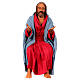 Jesus sitting with risen hands, terracotta figurine for 30 cm Neapolitan Easter Creche s1