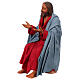 Jesus sitting with risen hands, terracotta figurine for 30 cm Neapolitan Easter Creche s2