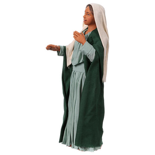 Donne sorridenti terracotta presepe pasquale Napoli 30 cm 4