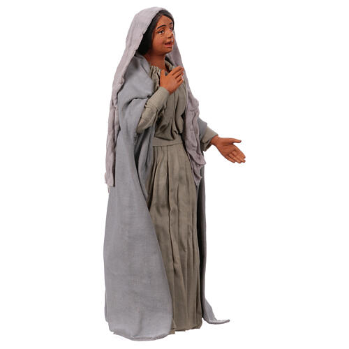 Donne sorridenti terracotta presepe pasquale Napoli 30 cm 8