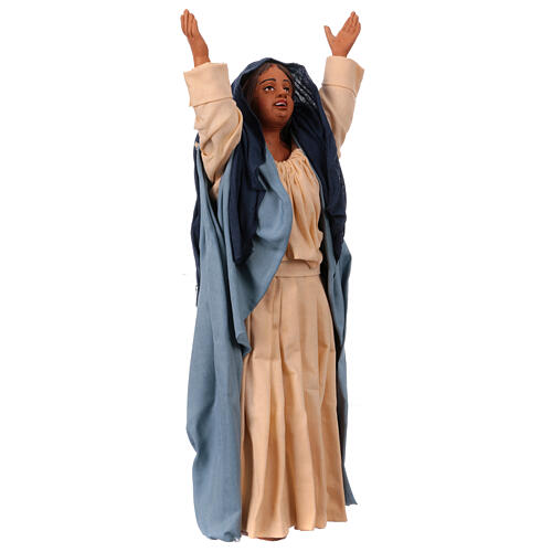 Donne sorridenti terracotta presepe pasquale Napoli 30 cm 10