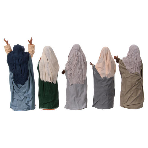 Smiling women terracotta Easter nativity Naples 30 cm 12