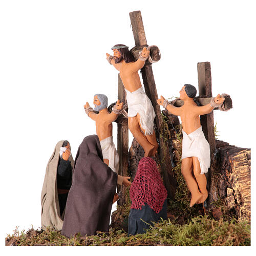 Osterkrippe komplett mit 13 cm Figuren, neapolitanischer Stil, 110x55 cm 16