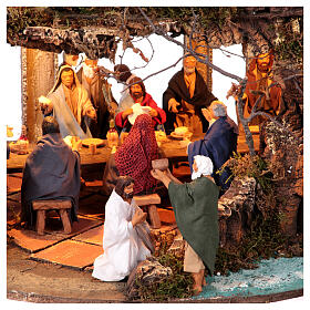 Complete Easter nativity scene with figurines 13 cm Neapolitan 110x55 cm