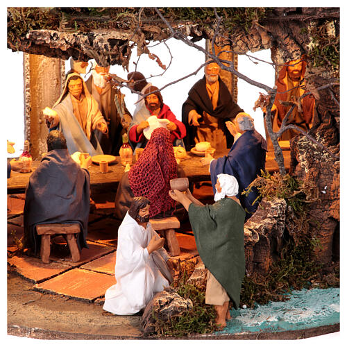 Complete Easter nativity scene with figurines 13 cm Neapolitan 110x55 cm 2