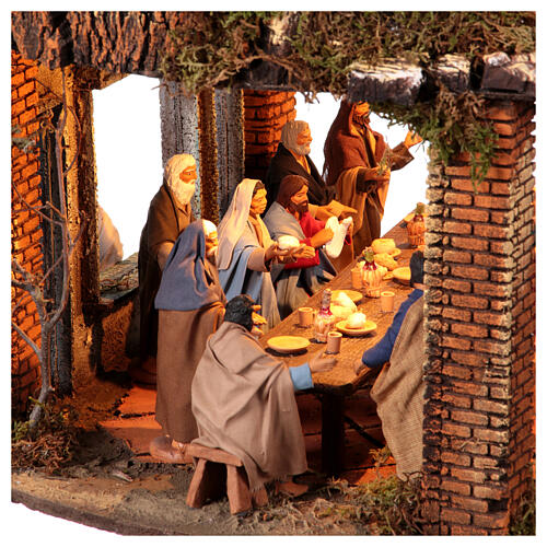 Complete Easter nativity scene with figurines 13 cm Neapolitan 110x55 cm 4