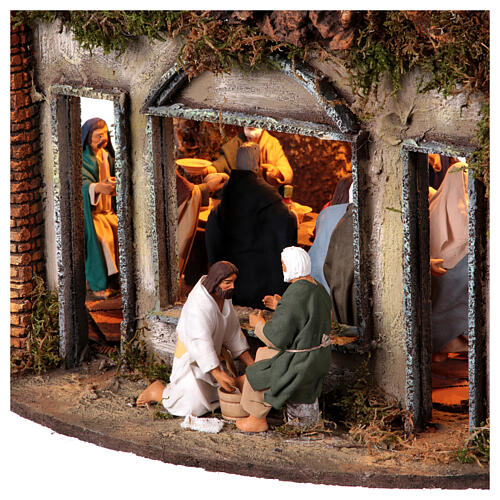 Complete Easter nativity scene with figurines 13 cm Neapolitan 110x55 cm 8