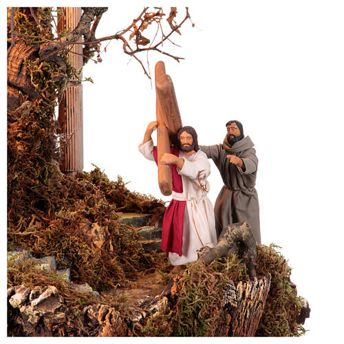 Complete Easter nativity scene with figurines 13 cm Neapolitan 110x55 cm 10