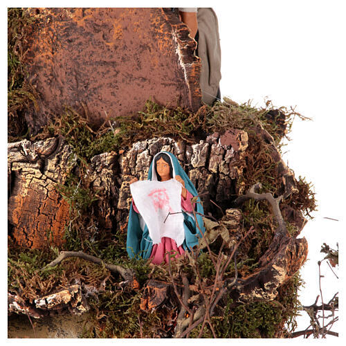 Complete Easter nativity scene with figurines 13 cm Neapolitan 110x55 cm 13