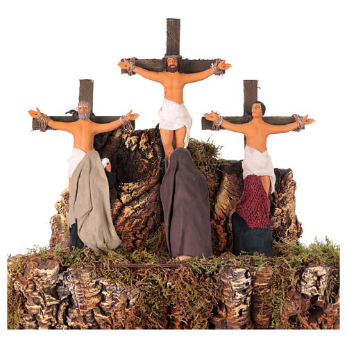 Complete Easter nativity scene with figurines 13 cm Neapolitan 110x55 cm 17