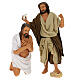 Baptism of Jesus Christ for terracotta Neapolitan Easter Creche of 30 cm, set of 2 s3