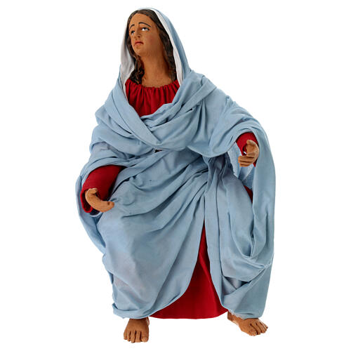 Pietà 2 pcs crèche napolitaine terre cuite h 30 cm 4