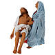 Pietà terracotta presepe pasquale Napoli 2 pz h 30 cm s6