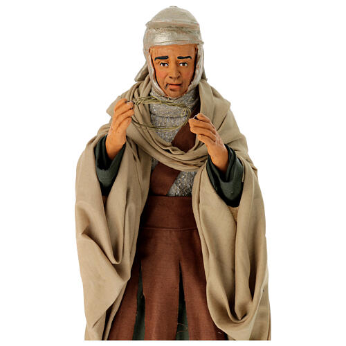 Soldato terracotta corona di spine presepe pasquale Napoli h 30 cm 2