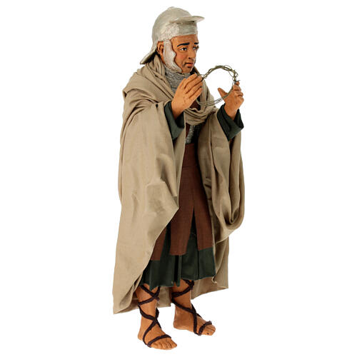 Soldato terracotta corona di spine presepe pasquale Napoli h 30 cm 3