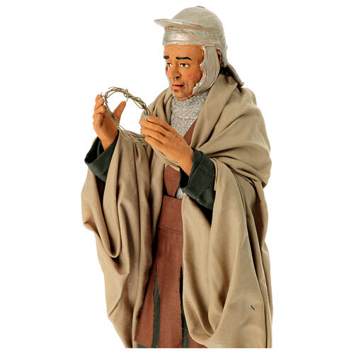 Soldato terracotta corona di spine presepe pasquale Napoli h 30 cm 4