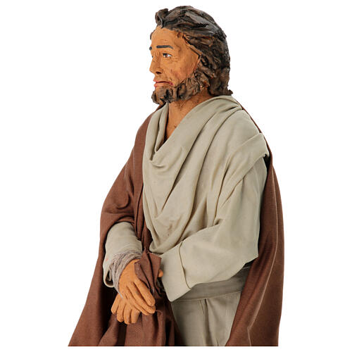 Ladrone mani legate terracotta presepe Pasquale h 30 cm 4
