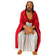 Gesù seduto statua presepe pasquale Napoli terracotta h 30 cm s1