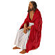 Gesù seduto statua presepe pasquale Napoli terracotta h 30 cm s4