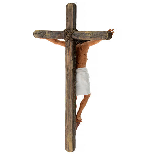 Crocifissone scena presepe napoletano pasquale terracotta 3 pz h 30 cm 17