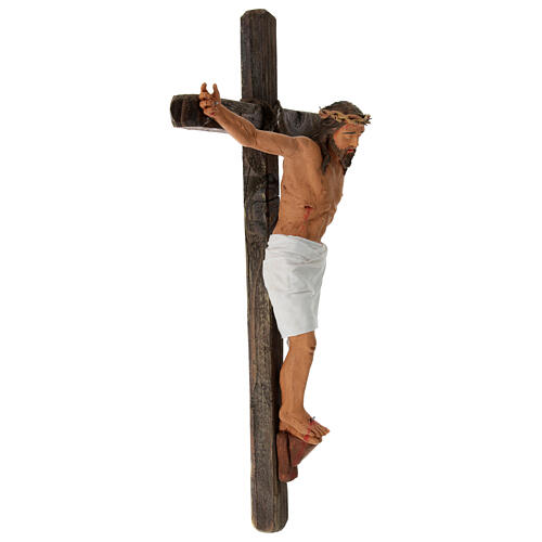 Jesus' Crucifixion, terracotta statue for Neapolitan Easter Creche of 30 cm 5