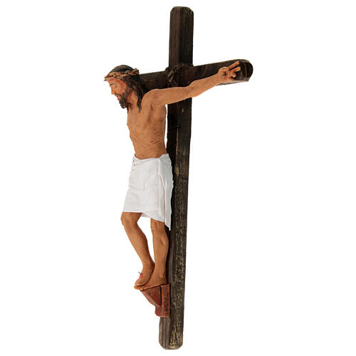 Crocifissione Gesù presepe pasquale terracotta Napoli h 30 cm 3