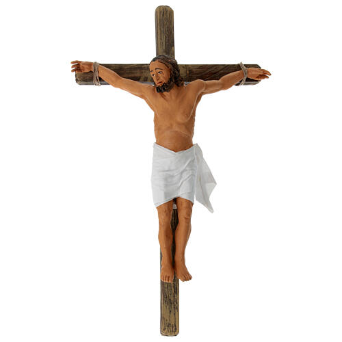 Crucifixión dos ladrones belén pascual Nápoles h 30 cm 2