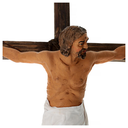 Crucifixión dos ladrones belén pascual Nápoles h 30 cm 5