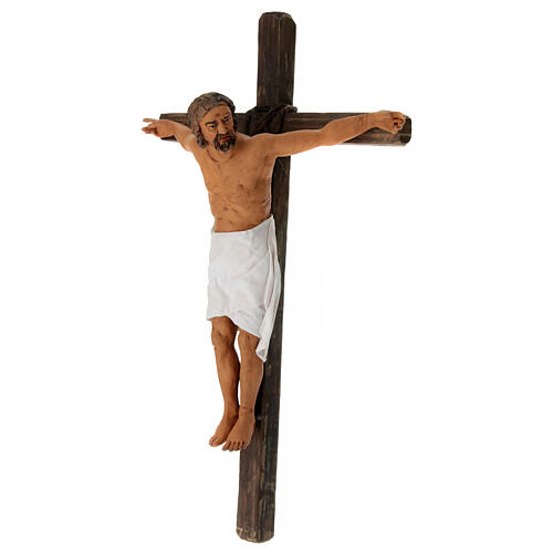 Crucifixión dos ladrones belén pascual Nápoles h 30 cm 6