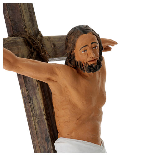 Crucifixión dos ladrones belén pascual Nápoles h 30 cm 9