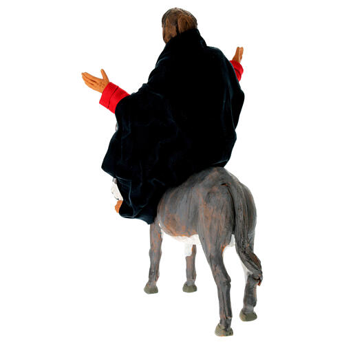 Jesús en su burro entrada Jersualén belén napolitano pascual h 30 cm 6