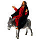 Jesús en su burro entrada Jersualén belén napolitano pascual h 30 cm s3