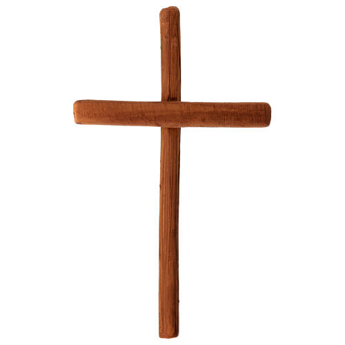 Jesus trägt das Kreuz auf dem Kalvarienberg, Krippenfigur, neapolitanischer Stil, Terrakotta, für 13 cm Krippe 7