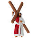 Jezus niesie krzyż na Kalwarię, szopka wielkanocna z Neapolu h 13 cm, terakota s1