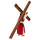 Jezus niesie krzyż na Kalwarię, szopka wielkanocna z Neapolu h 13 cm, terakota s6