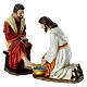 Washing of the Feet set 4 pcs Easter nativity scene 12 cm s6