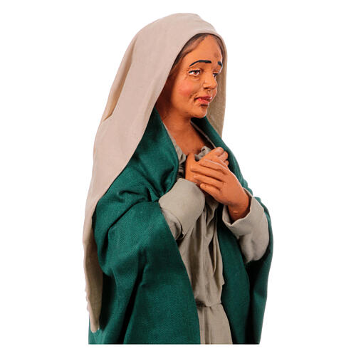 Weinende Frau, Krippenfigur, neapolitanischer Stil, Terrakotta, für 30 cm Krippe 4